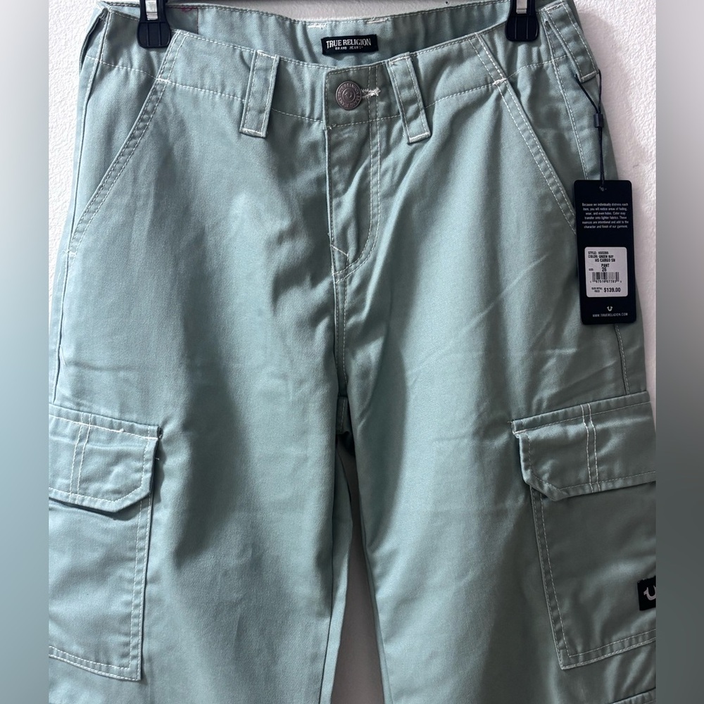 Women’s True Religion Cargo Pants in Sage Green NWT $139 - Picture 3 of 11